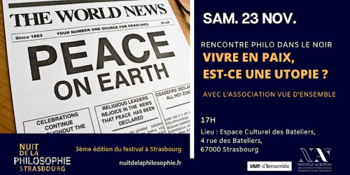 Café philo dans le noir : Vivre en paix, est-ce une utopie ?